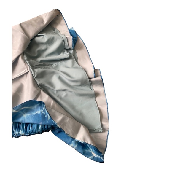 Women blue Flor et.al Dante Ruffle Ruched cocktail size 6 dress NWT - Picture 14 of 15